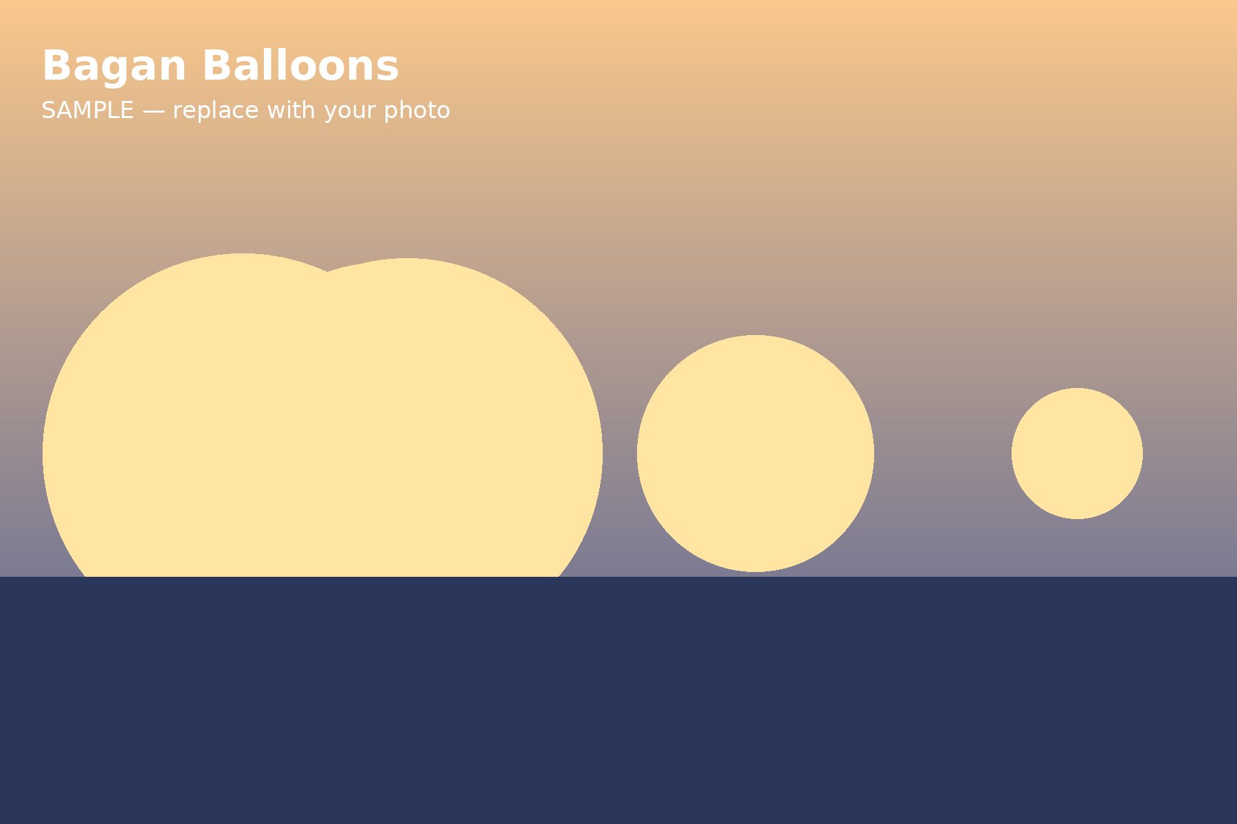 Hot air balloons over Bagan — Hot air balloons drifting over the ancient temples of Bagan at sunrise.